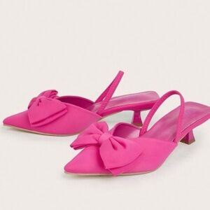 - Women's Spring/Summer Comfortable
Pointed-Toe High Heels With Bowknot